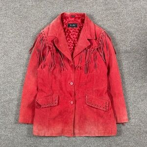 Vintage Suede Genuine Leather Fridge Jacket Women’s XL Western Rodeo Quilt Lined